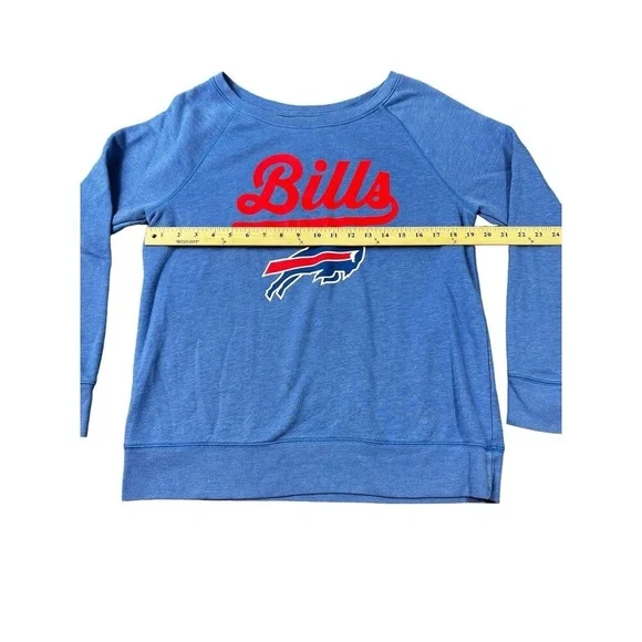 Buffalo Bills NFL Team Apparel Women's Crew Neck Sweatshirt Blue Size Medium - Picture 4 of 7